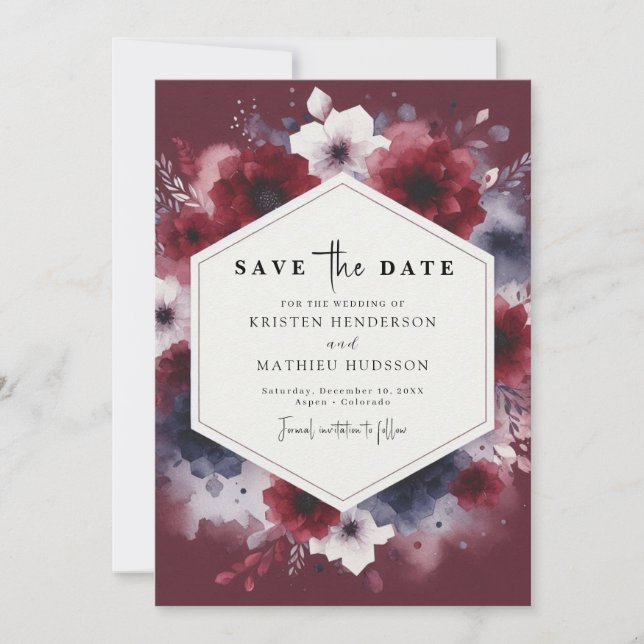 Reserve A Data Rustic Printable Burgundy (Frente)