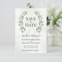 Rustic Sage Green Laurel deixa casamento legante