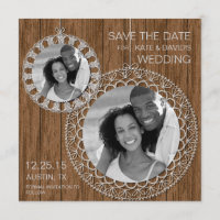Rustic Shabby Country Weding Photo Save The Date