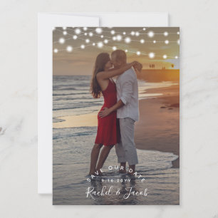 Reserve A Data Rustic String Lights Weding Date Photo