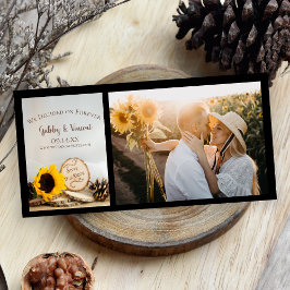 Reserve A Data Rustic Sunflower Woodland Wedding Save the Date