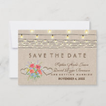 Rustic Wild Flowers Linen Wedding Salvar Data