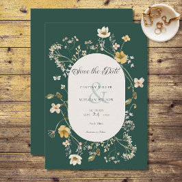 Reserve A Data Rustic Wildflower Frame Emerald Green