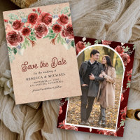 Rustico Floral Marsala em Juta para Foto Casamento