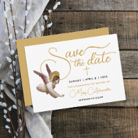 Sacramentos do Batismo de Anjo Branco Dourado na m