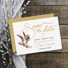 Reserve A Data Sacramentos do Batismo de Anjo Branco Dourado na m