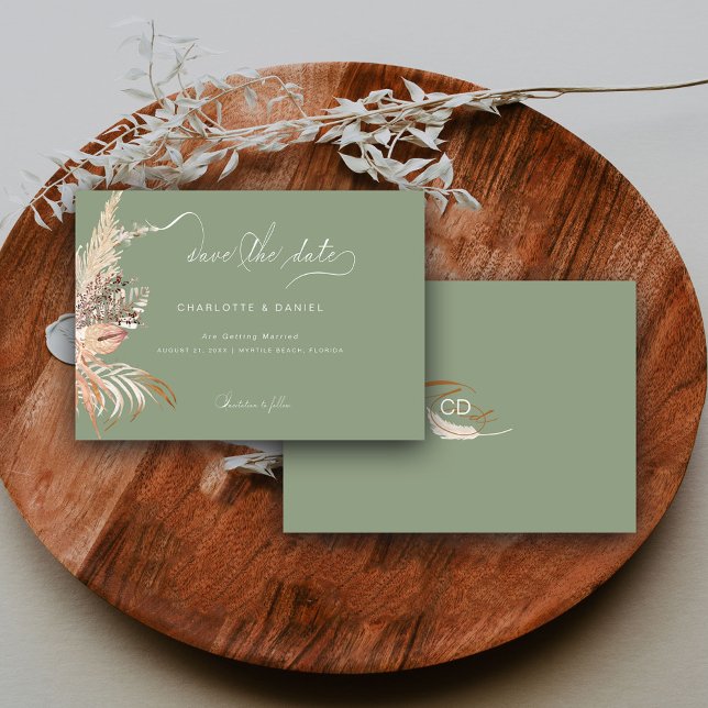 Reserve A Data Sage da Caligrafia Whimsical Modern Boho (Criador carregado)