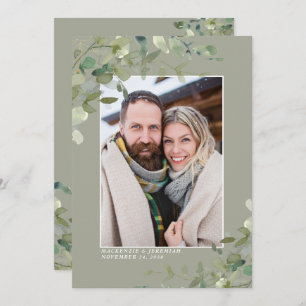 Reserve A Data Sage Eucalyptus Wedding Photo Save the Date