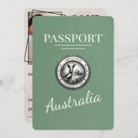 Sage Green Austrália Passaporte Salvar Data