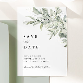 Reserve A Data Sage Green Botanical Watercolor Elegant Wedding
