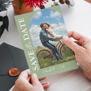 Reserve A Data Sage Green Elegant Foto Casamento Salve A Data