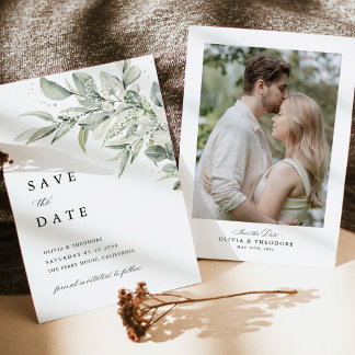 Reserve A Data Sage Green Photo Botanical Wedding