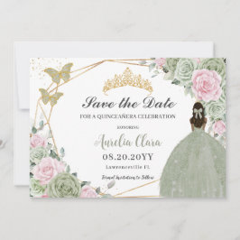 Reserve A Data Sage Green Pink Floral Quinceanera Tan Princess