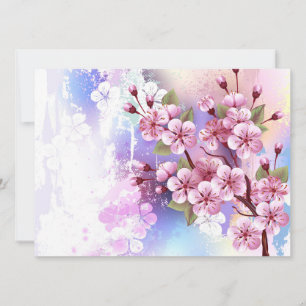 Reserve A Data Sakura rosa no fundo da pintura