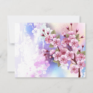 Reserve A Data Sakura rosa no fundo da pintura