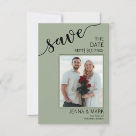 Reserve A Data Salva a Data em Foto com Roteiro de Amor em Verde 