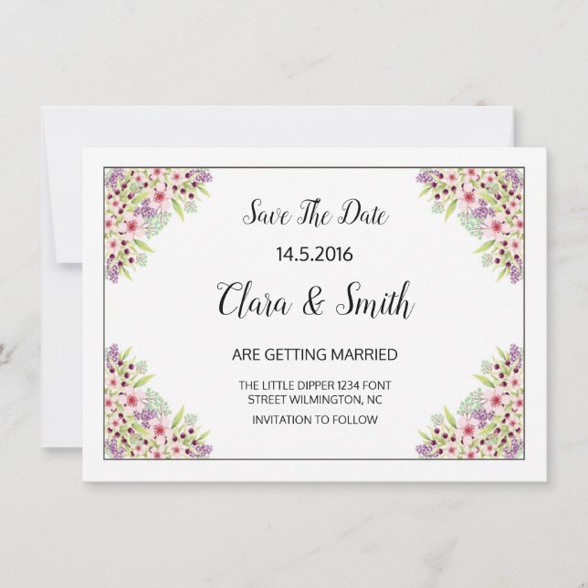 Reserve A Data Salva o PostCard de data (Frente)