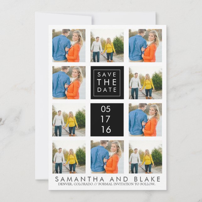 Reserve A Data Salvar a Colagem Moderna de Data | EDDINHAS (Frente)