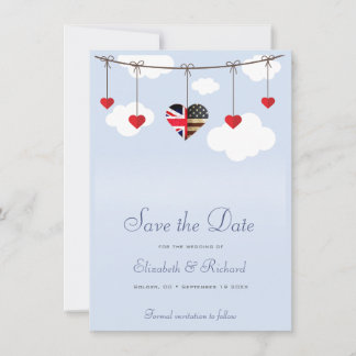 Reserve A Data Salvar a Data Casamento Americano Britânico