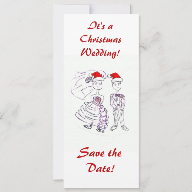 Reserve A Data Salvar a data/casamento de Natal (Frente)