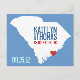 Reserve A Data Salvar a data - customizável - South Carolina