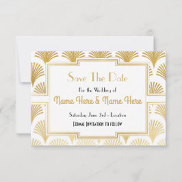 Reserve A Data Salvar a Data da Festa de Casamento Twenties Doura