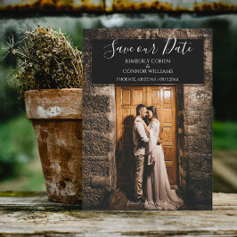 Reserve A Data Salvar a Data de Foto Moderna | Preto