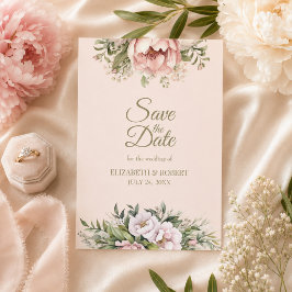 Reserve A Data Salvar a Data de Peônia Blush Empoeirada