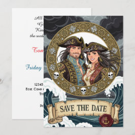 Reserve A Data Salvar a Data Deslumbrante Casamento Pirata