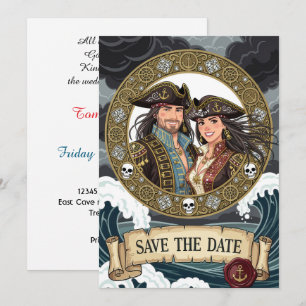 Reserve A Data Salvar a Data Deslumbrante Casamento Pirata