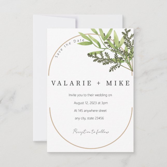 Reserve A Data Salvar a data do casamento (Frente)