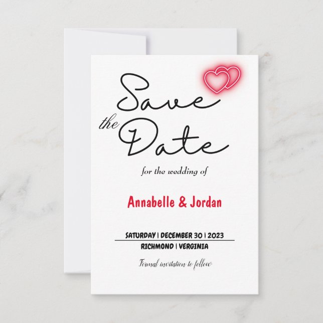 Reserve A Data Salvar a data do casamento (Frente)