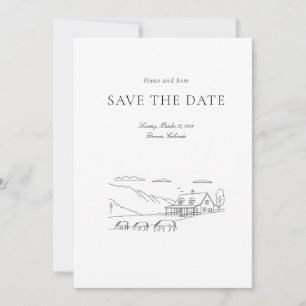 Reserve A Data Salvar a data do casamento simples