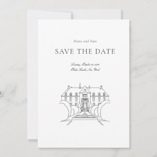 Reserve A Data Salvar a data do casamento simples