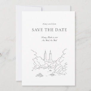 Reserve A Data Salvar a data do casamento simples