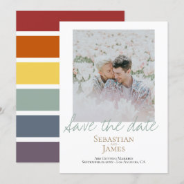 Reserve A Data Salvar a data Foto Personalizada do Arco-Íris LGBT