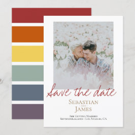 Reserve A Data Salvar a data Foto Personalizada do Arco-Íris LGBT