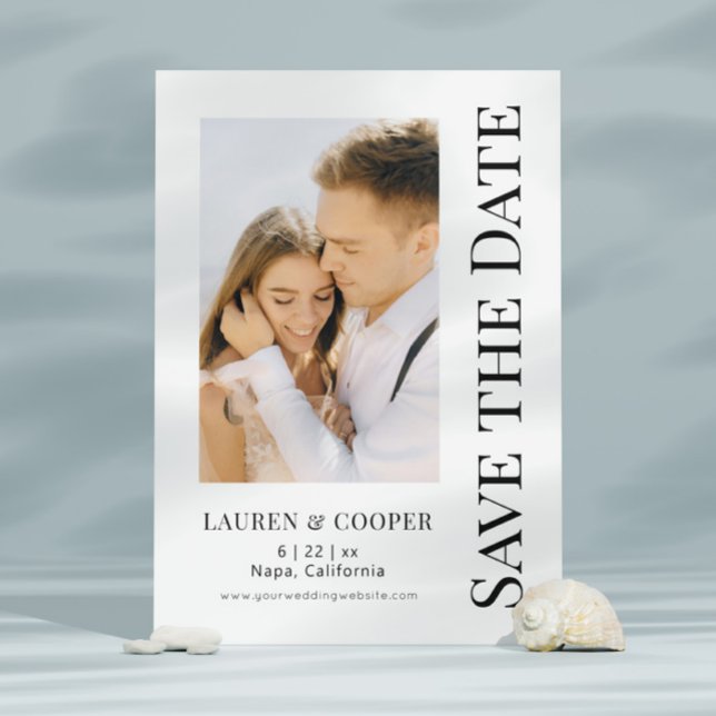 Reserve A Data Salvar a data preto e branco elegante casamento mo (Criador carregado)