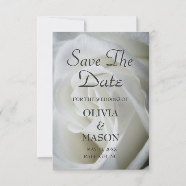 Reserve A Data Salvar a data - Rosa branco texturizado (Frente)