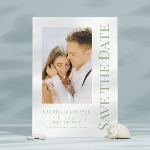 Reserve A Data Salvar a Data Sage Verde Casamento Moderno Elegant