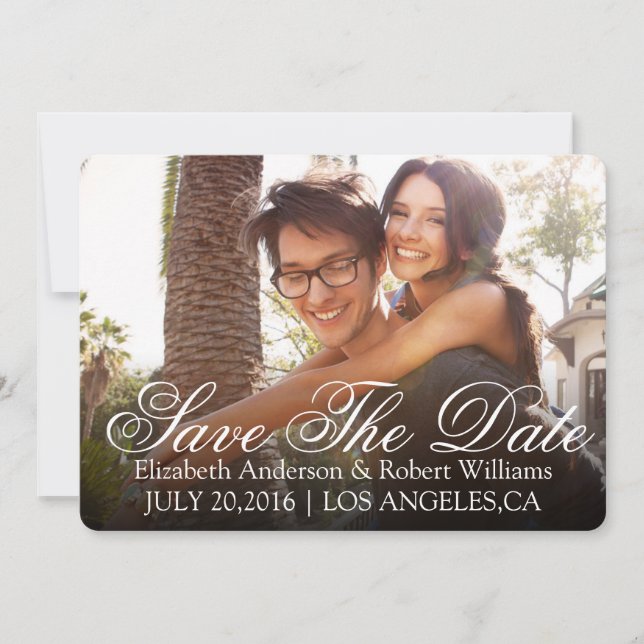 Reserve A Data Salvar a data | Salvar nossa data de casamento (Frente)