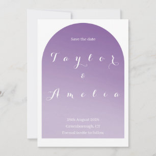 Reserve A Data Salvar a Data Simples Arca de Boho Lilac Roxo