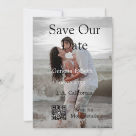 Reserve A Data Salvar a data simples código de QR mínimo detalhes