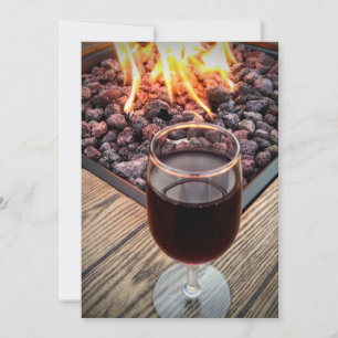 RESERVE A DATA SALVAR A DATA, VIDRO DE VINHO, PIT DE INCÊNDIO, CA