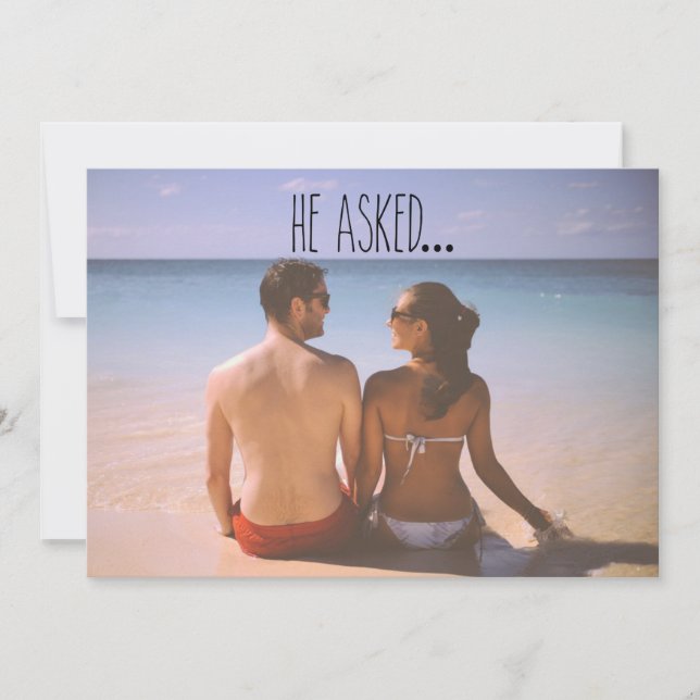 Reserve A Data Salvar A Foto Da Data | Ele perguntou... (Frente)