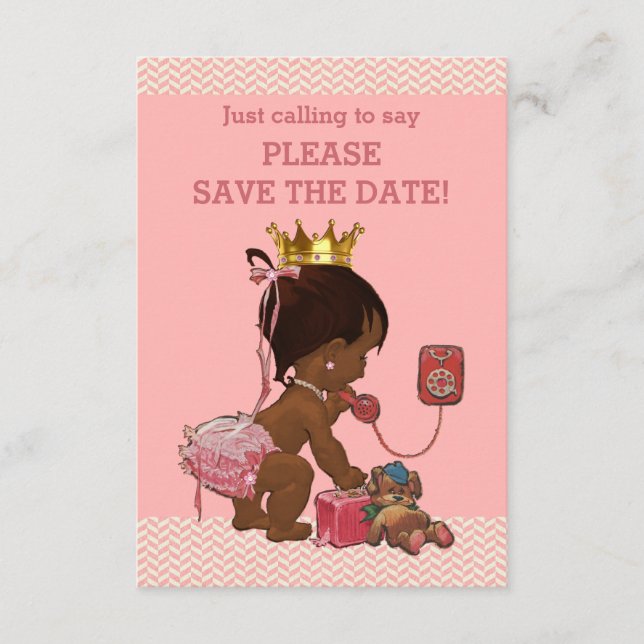 Reserve A Data Salvar a Princesa Étnica Bonita de Data no Telefon (Frente)