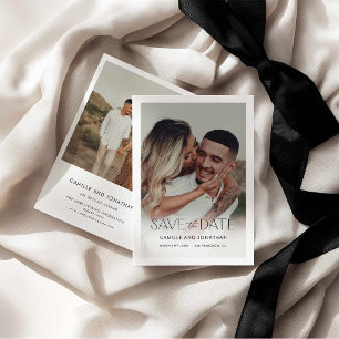 Reserve A Data Salvar data de casamento com foto preto e branco m