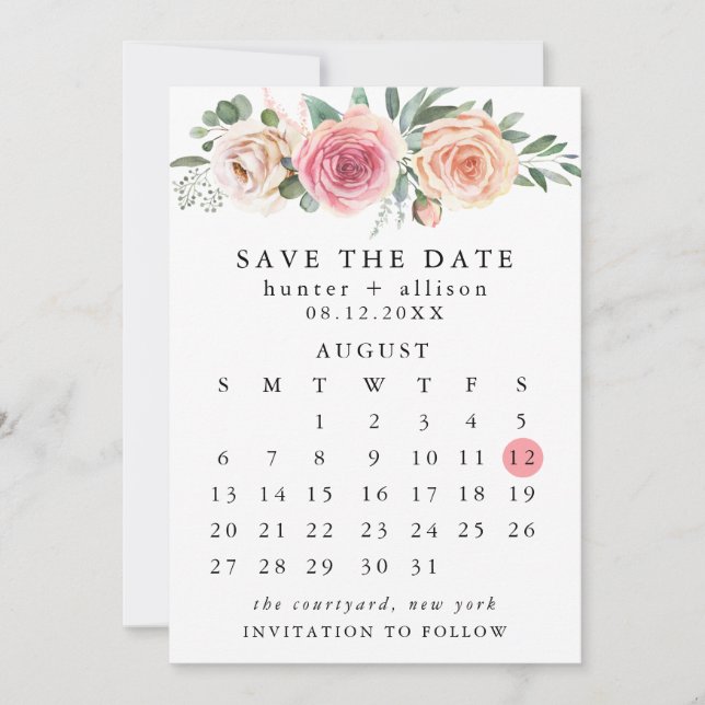 Reserve A Data Salvar O Calendário De Data (Frente)