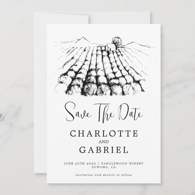 Reserve A Data Salvar O Casamento Da Vinha De Data (Frente)