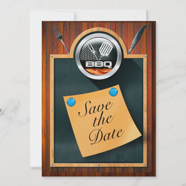 Reserve A Data Salvar o CHURRASCO de Data (Frente)